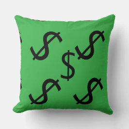 Duo Toon Dollar $ign Groen Rood Kussen
