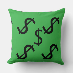 Duo Toon Dollar $ign Groen Rood Kussen