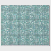 Duo-toonaangevend Blauwgroen tapijtpatroon Cadeaupapier (Vlak)