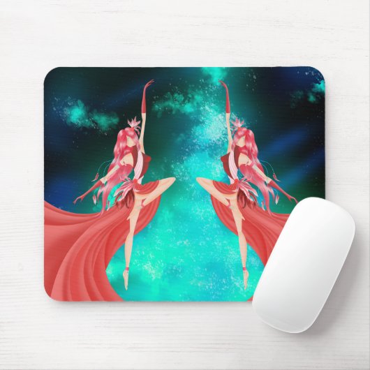 Duo van de Dansende Night Sky Mouse Mat van Baller Muismat (Met muis)