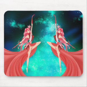 Duo van de Dansende Night Sky Mouse Mat van Baller Muismat