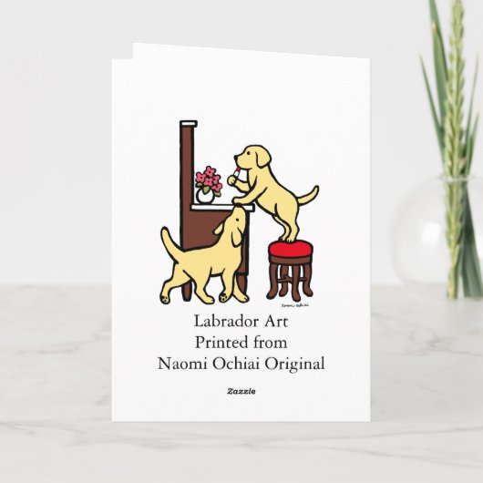 Duo van het Puppy van het Laboratorium van het Kaart (Achterkant)