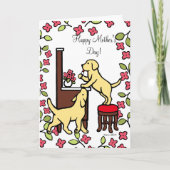 Duo van het Puppy van het Laboratorium van het Kaart (Voorkant)