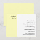 "Duo" Vanilla Save the Date Briefkaart (Voorkant / Achterkant)