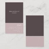 Duo - Verticaal formaat & roze Visitekaartje (Voorkant / Achterkant)