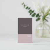 Duo - Verticaal formaat & roze Visitekaartje (Staand voorkant)