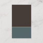 Duo - Verticaal kadet blauw en bruin Visitekaartje (Achterkant)