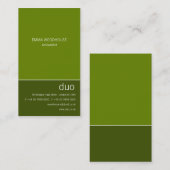 Duo Vertical May Green Visitekaartje (Voorkant / Achterkant)