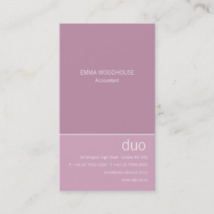 Duo - verticale schroefdraad visitekaartje