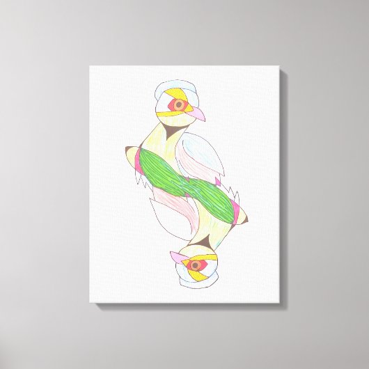 Duo Vogel Canvas Afdruk (Voorkant)