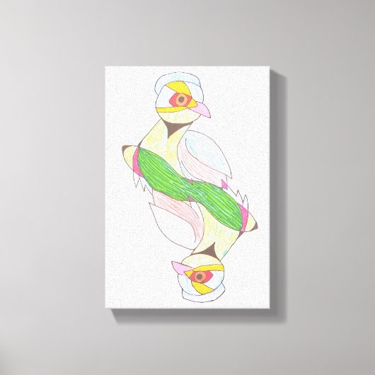 Duo Vogel Canvas Afdruk (Voorkant)