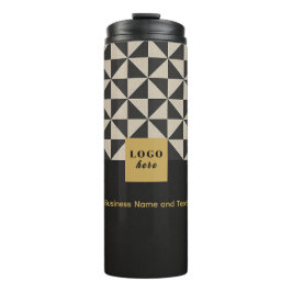 Duo zwart en grijs - Business Logo Thermal Tumbler Thermosbeker