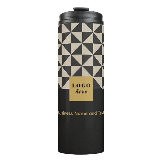 Duo zwart en grijs - Business Logo Thermal Tumbler Thermosbeker (Voorkant)