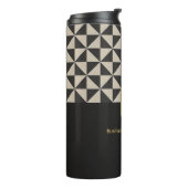 Duo zwart en grijs - Business Logo Thermal Tumbler Thermosbeker (Gedraaid links)