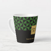 Duo zwart en groen ambacht-Business Logo Latte Mok (Linkerhoek)
