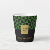 Duo zwart en groen ambacht-Business Logo Latte Mok (Voorkant)