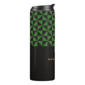 Duo zwart en groen - Business LogoThermal Tumbler Thermosbeker (Gedraaid links)