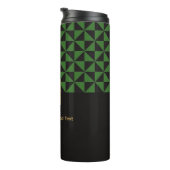 Duo zwart en groen - Business LogoThermal Tumbler Thermosbeker (Geroteerd rechts)