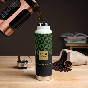 Duo zwart en groen - Zakelijke Logo Waterfles