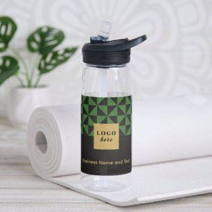 Duo zwart en groen - Zakelijke Logo Waterfles