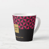 Duo zwart en roze ambacht - Business Logo Latte Mo Latte Mok (Rechterhoek)
