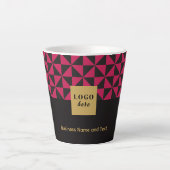 Duo zwart en roze ambacht - Business Logo Latte Mo Latte Mok (Voorkant)