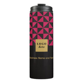 Duo zwart en roze - Business Logo Thermal Tumbler Thermosbeker