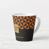 Duo zwart en sinaasappel ambachtelijke-Business Lo Latte Mok (Rechterhoek)