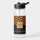 Duo zwart en sinaasappel - Zakelijke Logo Waterfles (Links)