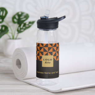Duo zwart en sinaasappel - Zakelijke Logo Waterfles