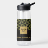 Duo zwart & olijf - Zakelijke Logo Waterfles (Links)