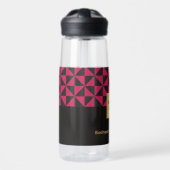 Duo zwart & roze - Zakelijke Logo Waterfles (Voorkant)