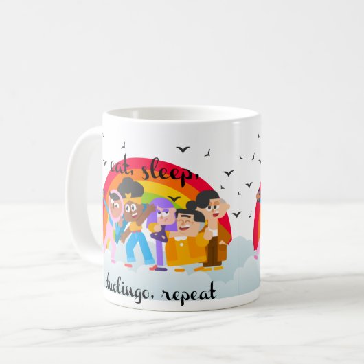 duolingo koffiemok (Voorkant links)