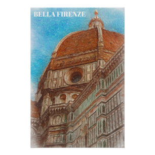 ** DUOMO Church AP12 Firenze Florence Italië Poste Perfect Poster