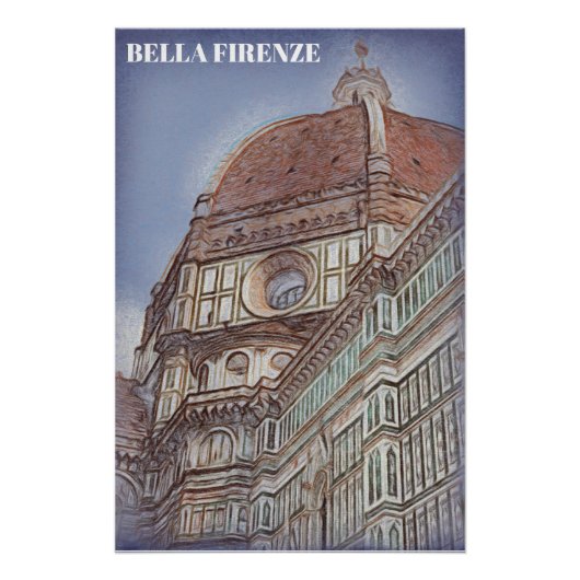 ** DUOMO Church Firenze Florence Italië AP12 Perfect Poster (Voorkant)