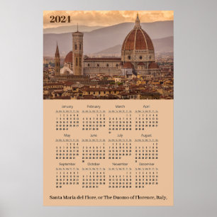 Duomo de Firenze, Florence Italië 2024 Kalender Poster