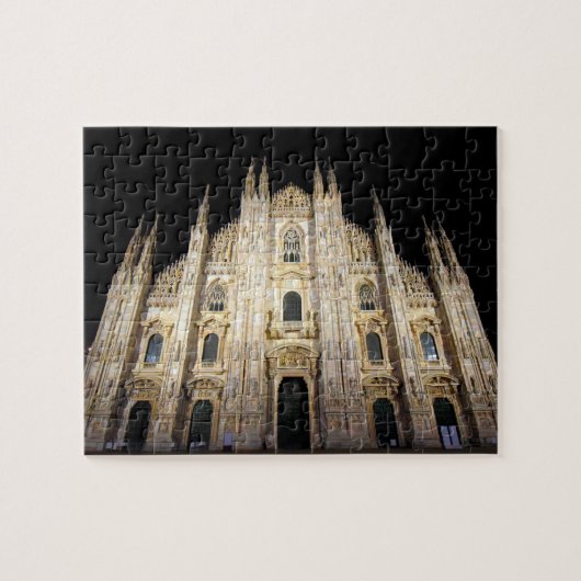 Duomo di Milano bij nacht - 8x10 - 110 pc Legpuzzel (Horizontaal)