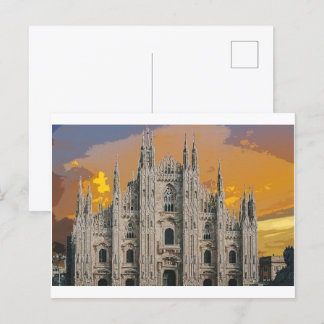 Duomo di Milano Church Milaan Italië Briefkaart