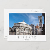 Duomo en Baptisterium, Florence, Italië Briefkaart (Voorkant / Achterkant)