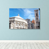 Duomo en Baptistry, Florence canvas print (Insitu (Houten vloer))