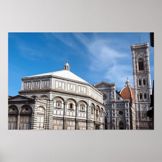 Duomo en Baptistry, Florence poster (Voorkant)