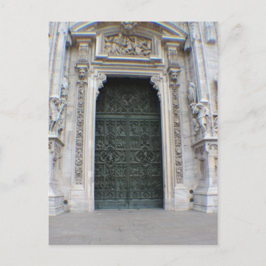 Duomo Entrance - Milano, Italië Briefkaart (Voorkant)