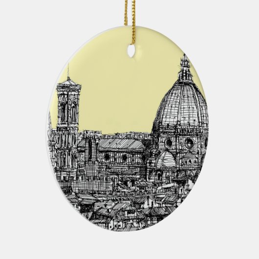 Duomo Firenze roomivoor Keramisch Ornament (Rechts)