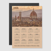 Duomo Florence Italy 2026 Calendar Magnetic Card (Voorkant / Achterkant)
