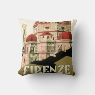Duomo in Firenze Florence Italië Vintage Reis Kuns Kussen
