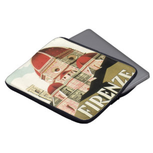 Duomo in Firenze Florence Italië Vintage Travel Ar Laptop Sleeve