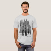 Duomo kathedraal kerk van Milaan, Lombardije op ee T-shirt (Voorkant volledig)