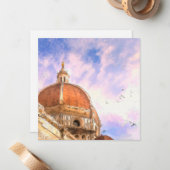 Duomo of Florence Italië Notitiekaartje (Voorkant / Achterkant in situ)