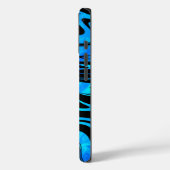 Duotone Block and Swirl Blue Case-Mate iPhone Case (Achterkant / Links)