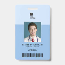 Duotone Medical Staff ID + Barcode Verticaal